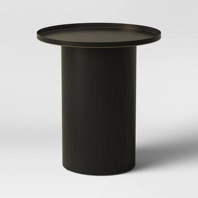 Burnaby Round Drum End Table Black - Project 62™ | Target