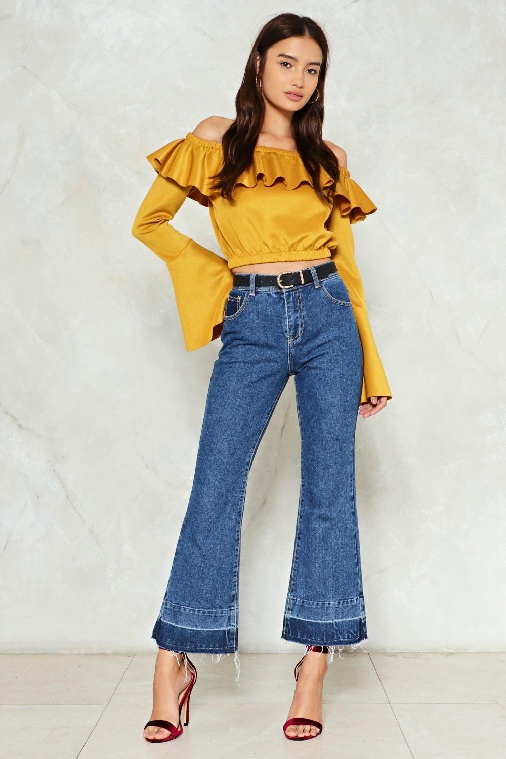 Just Letting My Hem Down Flare Jeans | NastyGal (US & CA)