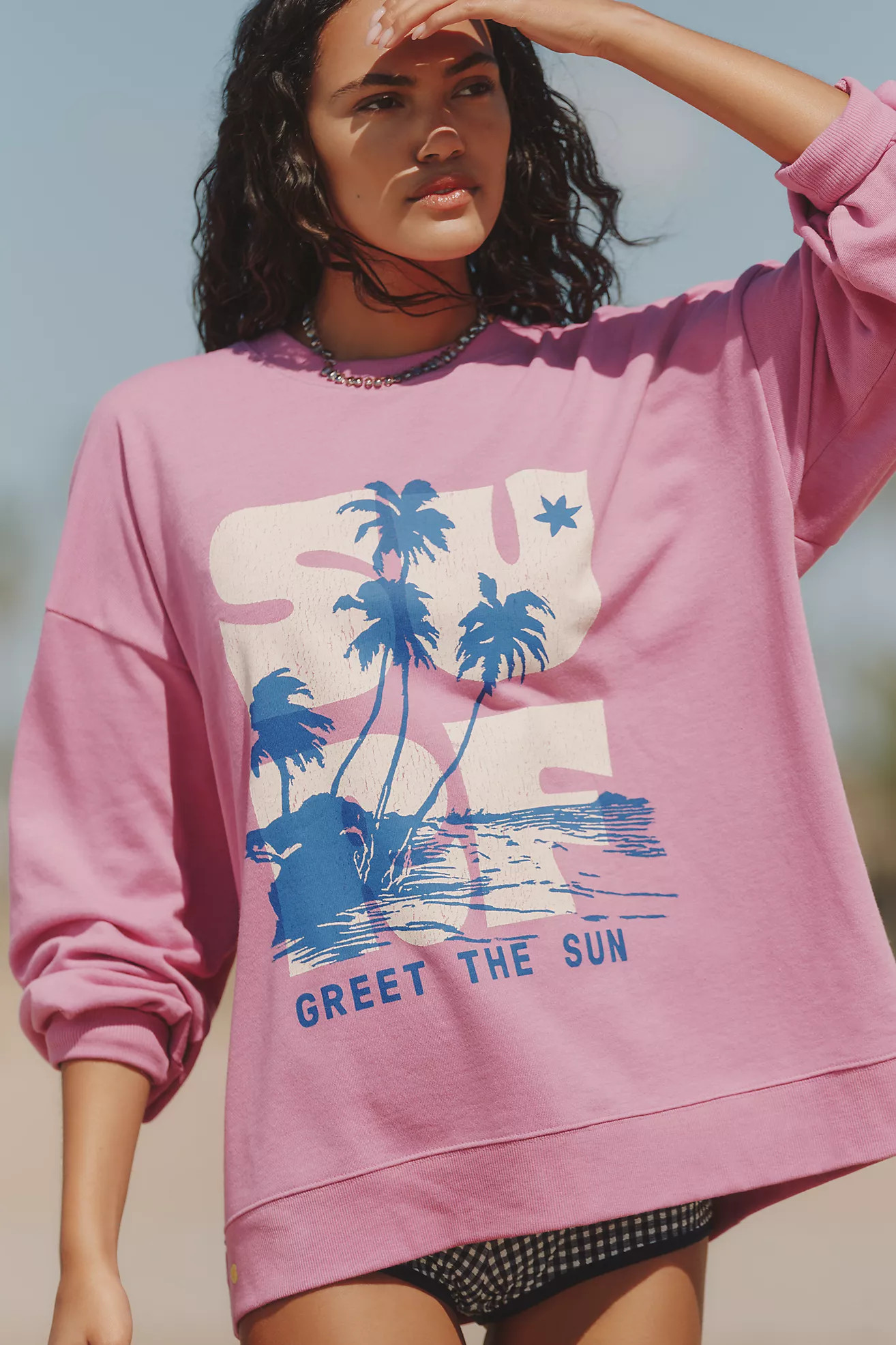 Celandine Printed Crew-Neck Sweatshirt | Anthropologie (US)