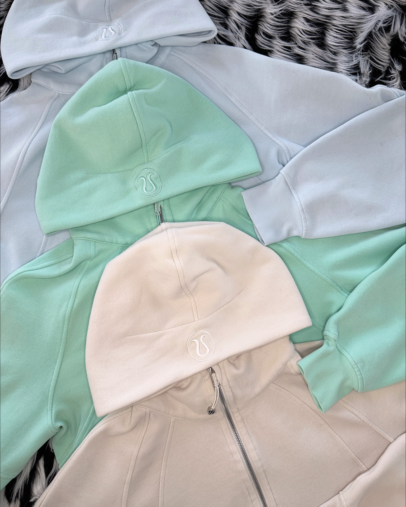 Lululemon Oversized Scuba Collection | Full Zip Hoodie in Powder Blue (XS/S) | Half-Zip Hoodie in Wild Mint (XS/S) | Half-Zip Hoodie in White Opal (XS/S)

#LTKFind #LTKfit #LTKtravel