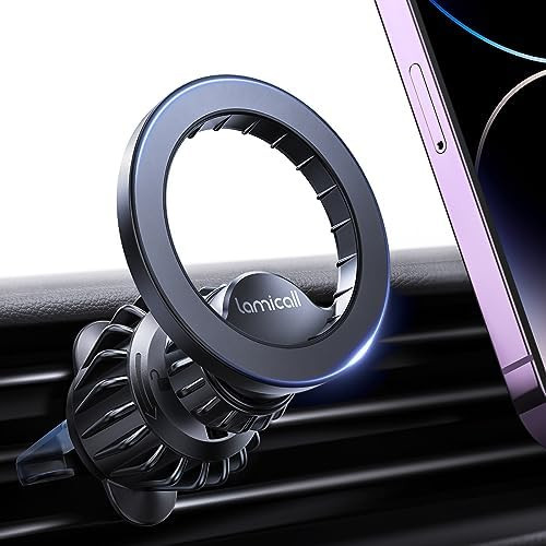 Lamicall for MagSafe Car Mount - [20 Super Magnets] Magnetic Car Phone Mount, Air Vent Phone Hold... | Amazon (US)