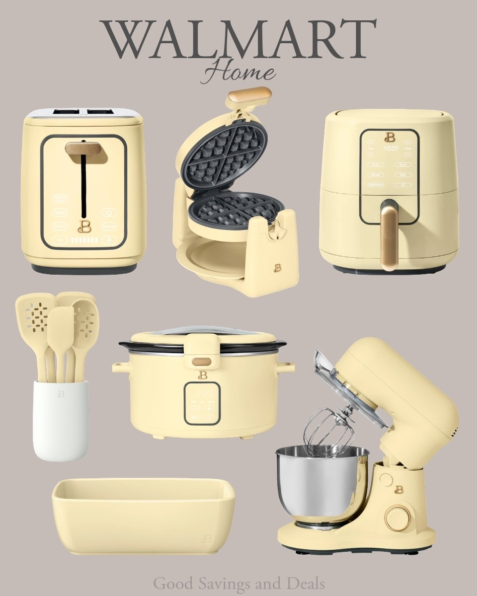 Beautiful by Drew Barrymore Buttercream color is on sale right now at Walmart. Kitchen appliances. Home finds. Baking. Yellow appliances.

#LTKSpringSale #LTKSaleAlert #LTKHome