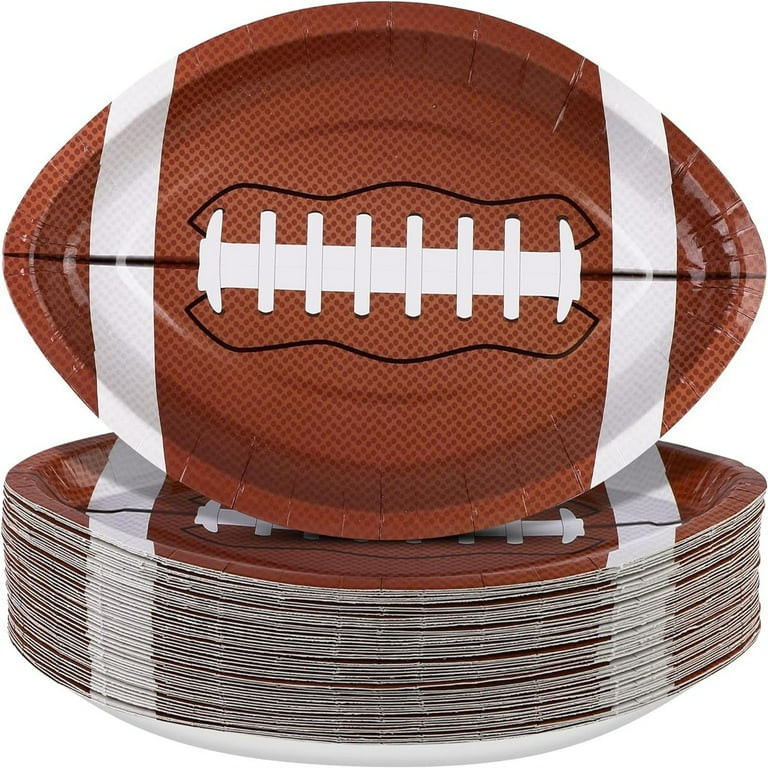 TIIFSWHS Football Shaped Disposable Paper Plates Football Party Plates Football Party Supplies fo... | Walmart (US)