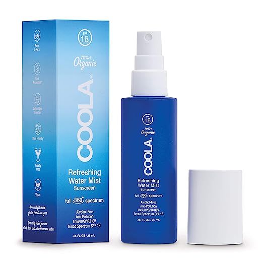 COOLA Organic Refreshing Water Mist Face Sunscreen, Full Spectrum Skin Care with Coconut & Aloe W... | Amazon (US)