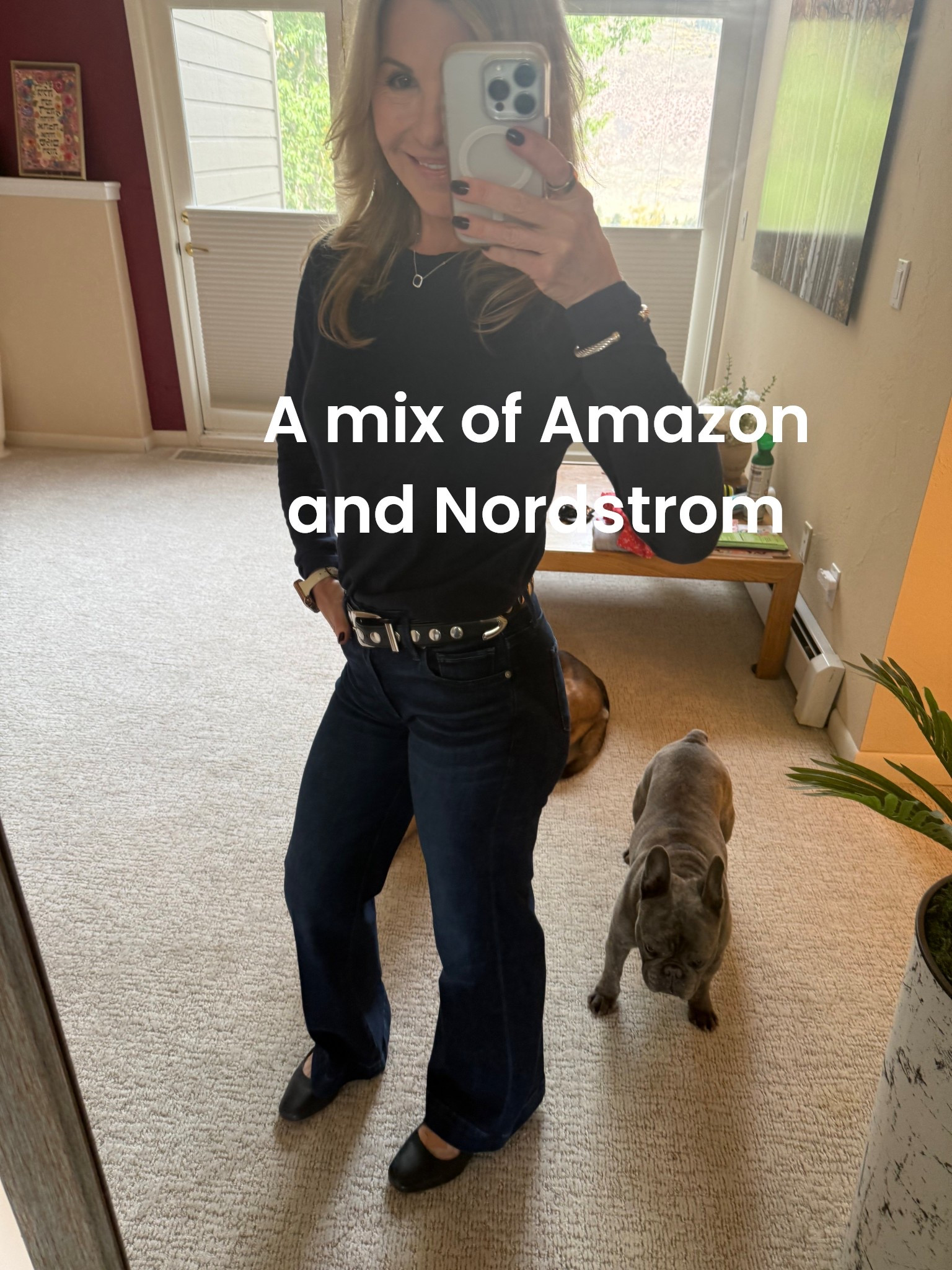 I love the color navy. Timeless and classy, plus it looks better on me than black. Here I mixed bargain finds with designer which I always like to do. The jeans are Paige Petite and fit like a dream. Highly recommended if you’re 5’4” and under. Shoes are Bernardo and for TTS  

#LTKOver40 #LTKSeasonal #LTKPetite