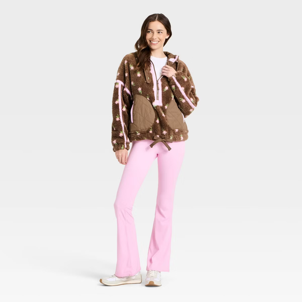 Women's Contrast High Pile 1/2 Zip Jacket - JoyLab™ | Target