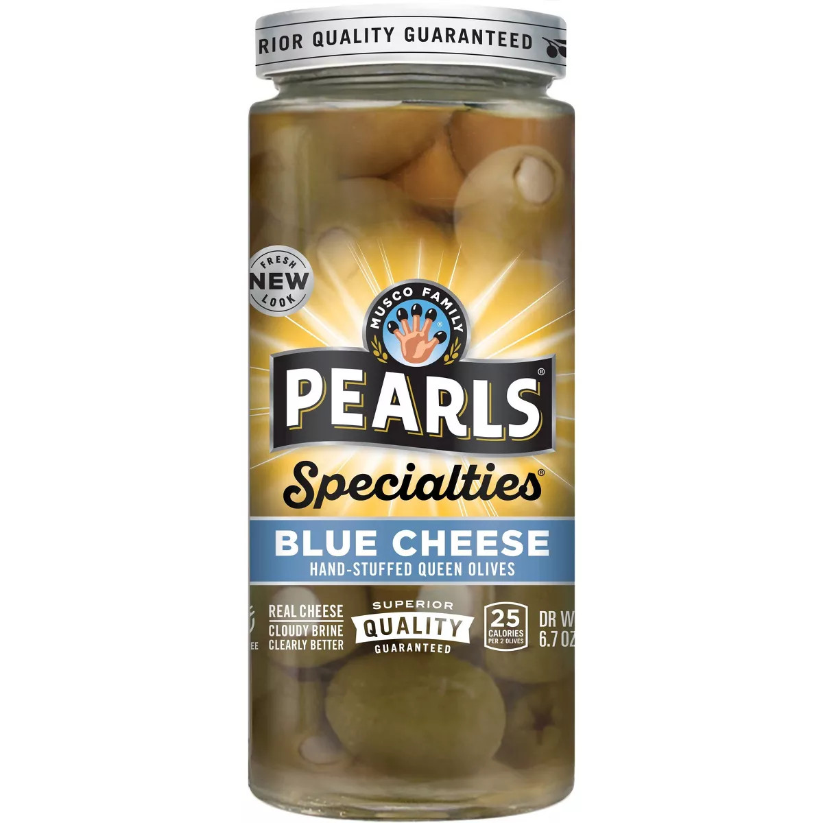 Pearls Specialties Blue Cheese Hand-Stuffed Queen Olives - 6.7oz | Target