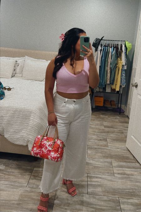 Target tiny tank , pink outfit, summer outfit , Abercrombie jeans, target finds , $5 deal 

#LTKStyleTip #LTKMidsize #LTKShoeCrush