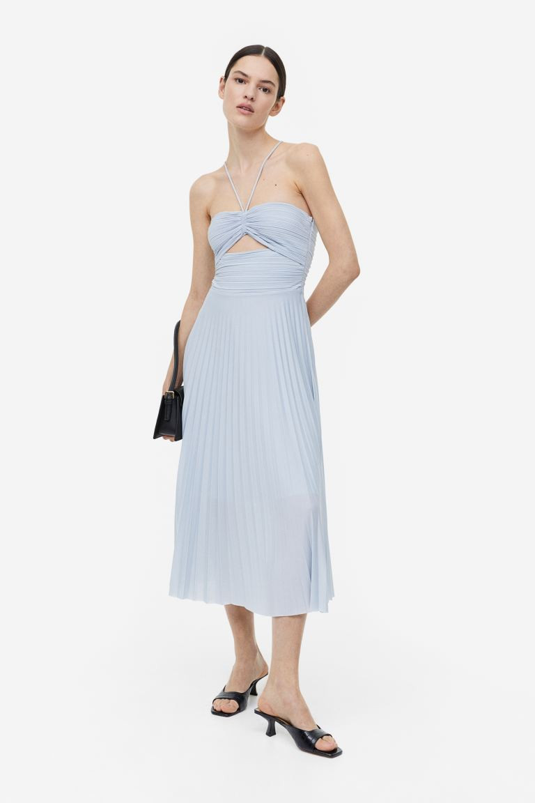 Pleated Halterneck Dress | H&M (US + CA)