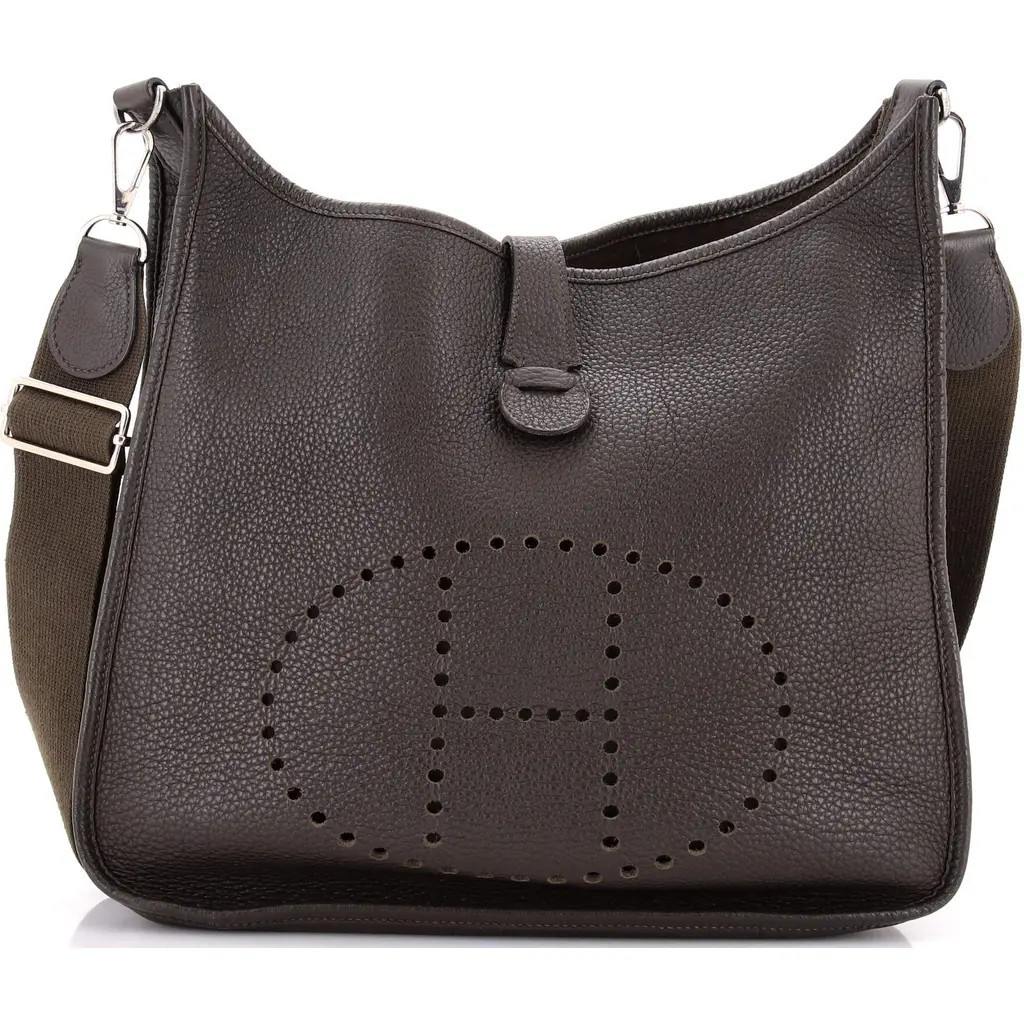 Pre-Owned Hermes Evelyne Bag Gen III Clemence GM in Ebene at Nordstrom, Size Medium | Nordstrom