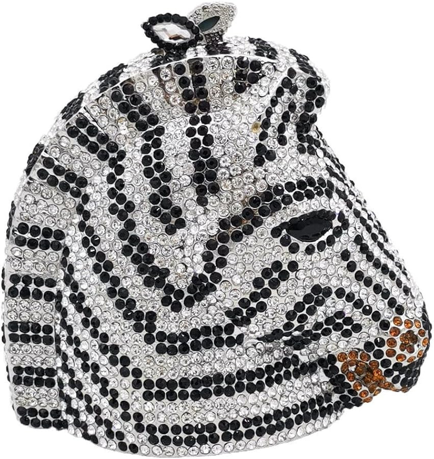 RomanticDesign Women Horse Head Evening Clutch Luxury Sparkly Rhinestone Crystal Bride Purse Part... | Amazon (US)