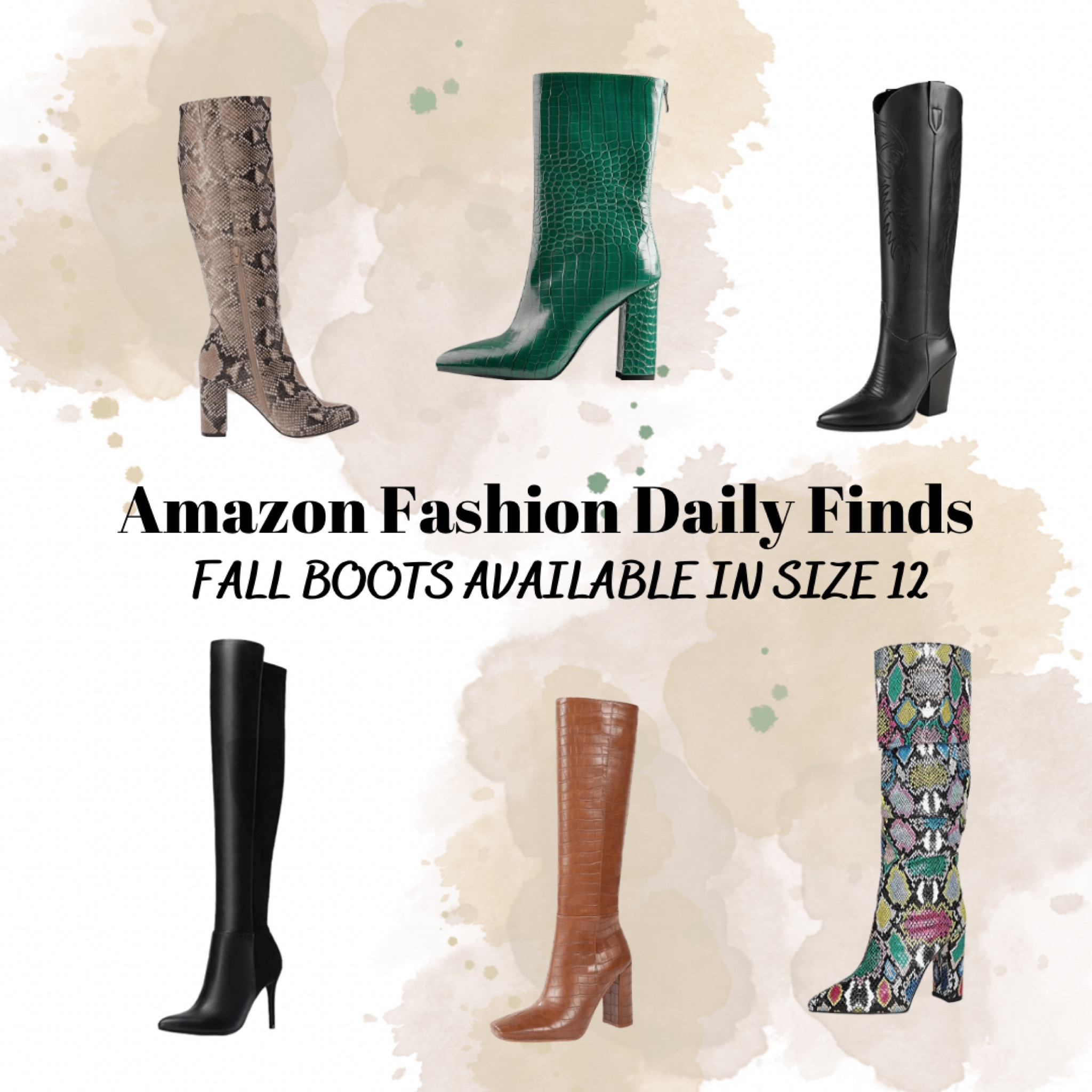 Amazon fall fashion daily finds: boots available in Size 12! 

Fall inspo
Fall fashion outfit ideas
Fall fashion inspo
Amazon fashion
Amazon apparel 
Tall boots 
Leather boots 
Crocodile boots
Tall fashion 
Halloween 
Fall shoes

#LTKU
#LTKshoecrush
#LTKstyletip
#LTKworkwear
#LTKfit
#LTKSeasonal
#LTKsalealert 
#amazonfashion
#LTKunder50
#LTKhome


#LTKunder100 #LTKcurves #LTKCon