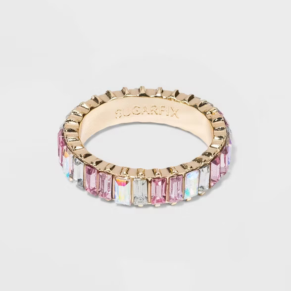 SUGARFIX by BaubleBar Baguette Iridescent Crystal Statement Ring | Target