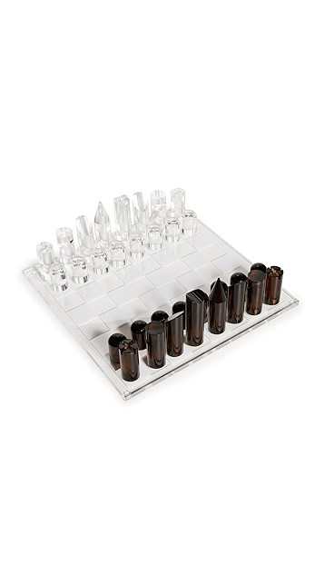 Lucite Chess & Checkers Whiskey Noir | Shopbop