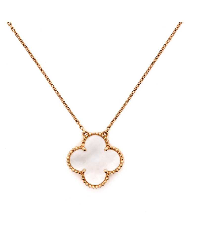 Pre-Owned Van Cleef & Arpels Ginza Edition Magic Alhambra Pendant Necklace 18K Rose Gold and Mother of Pearl | Bloomingdale's (US)