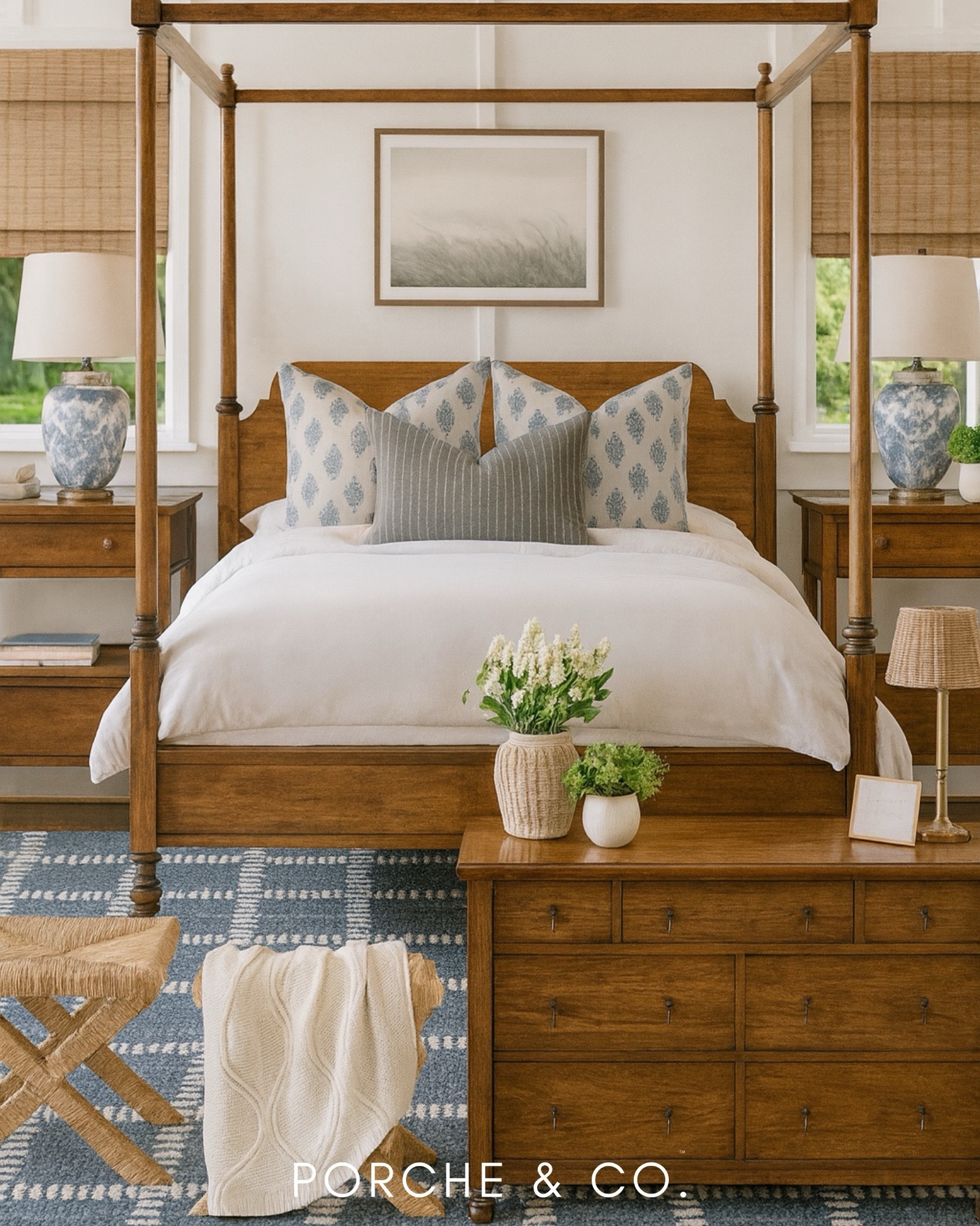 2D vs 3D Bedroom Curated Collection 🛏️✨
From design vision to real-life transformation — swipe to see the before & after! Our Modern Classic approach brings timeless charm through natural wood nightstands, a four-poster bed frame, blue patterned pillows, neutral bedding, and woven accents that create warmth and balance. 💙

Each piece was carefully selected to blend cozy textures with elegant structure — from the blue plaid area rug to the ceramic table lamps and greenery details that complete the look.

Shop the full Curated Collection on LTK and bring this inviting bedroom style into your own home.

#porcheandco #visionboard #moodboard #bedroomdesign #interiordecor #modernclassic #edesign #homedecorideas #neutralbedroom #classicinteriors #timelessstyle #onlinedesigner #interiorinspo #homeaesthetic #porcheandcohomes

Do you want to bring our dreamy Modern Classic style interior design into your own home? 🏡 You’re in luck! Reserve our Online Interior Design packages today -> https://porcheandco.com/edesign ✨ We can’t wait to work with you & design your home with #porcheandco


#LTKHome #LTKvlog