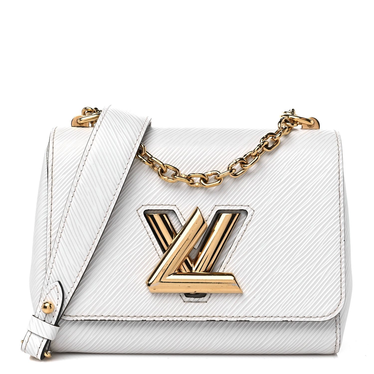 Epi Twist Shoulder Bag PM White | FASHIONPHILE (US)