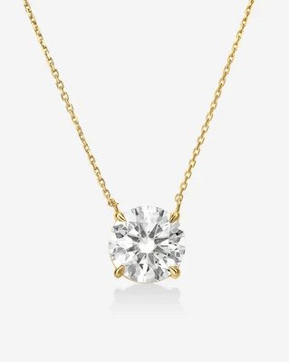 Lab Grown Round Diamond Necklace | Ring Concierge