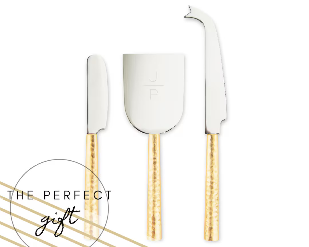 Personalized Cheese Knife Trio - Stacked Monogram Design - Charcuterie - Housewarming Gift - Chee... | Etsy (US)