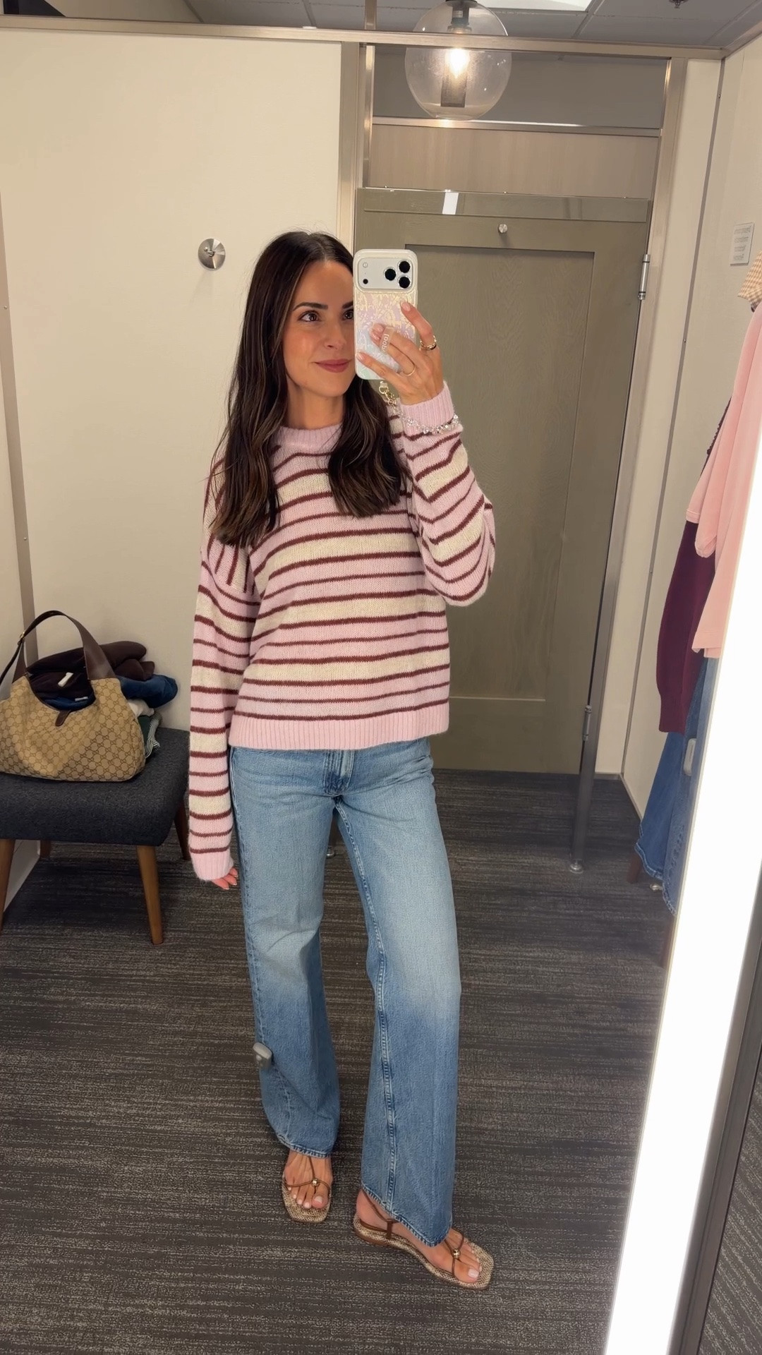 Stripe sweater: true to size (S) made with alpaca wool so it’s a warm, cozy sweater
Jeans: another MOTHER denim win in the sale!! True to size (26) I’m 5’7” for reference

Nsale / Nordstrom anniversary sale 2026 / Nsale try on

#LTKSaleAlert #LTKSeasonal #LTKootd