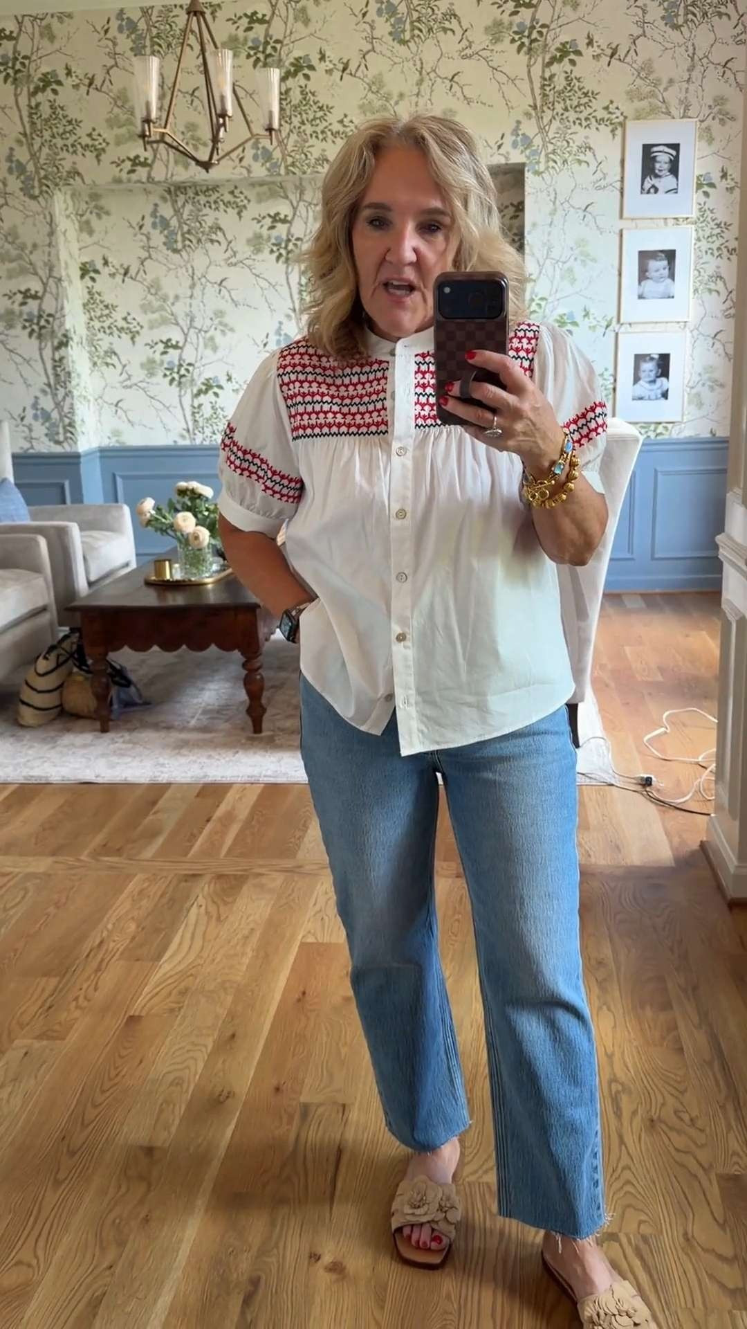 The red embroidered details give it that special touch while still being easy to wear with your favorite denim. It's one of those pieces that feels timeless, comfortable, and effortlessly cute. 

And if you've never shopped with Avara before, don't forget you can use my code for 15% off your first order! 

 #LTKootd #LTKSeasonal #LTKOver40