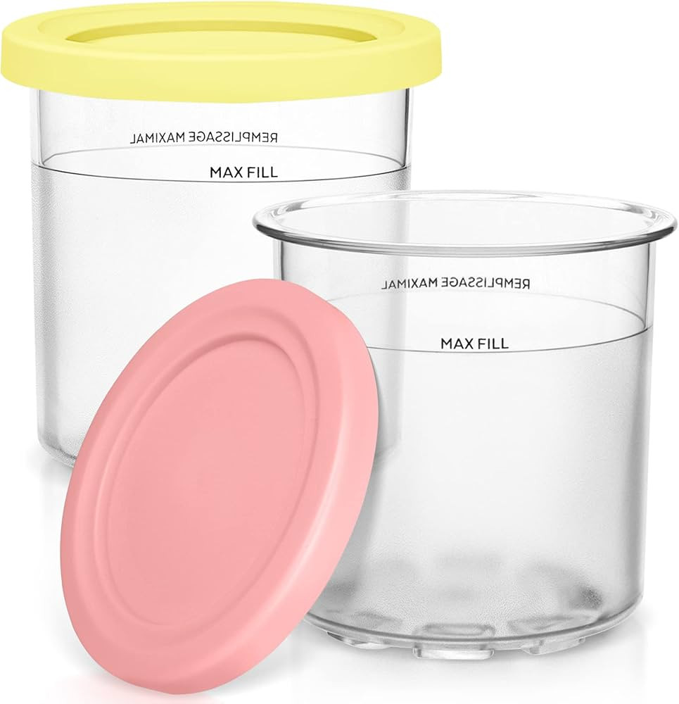 FIRJOY 16 oz. Containers | Extra Replacement Pints and Lids -Compatible with Ninja Creami NC301 N... | Amazon (US)