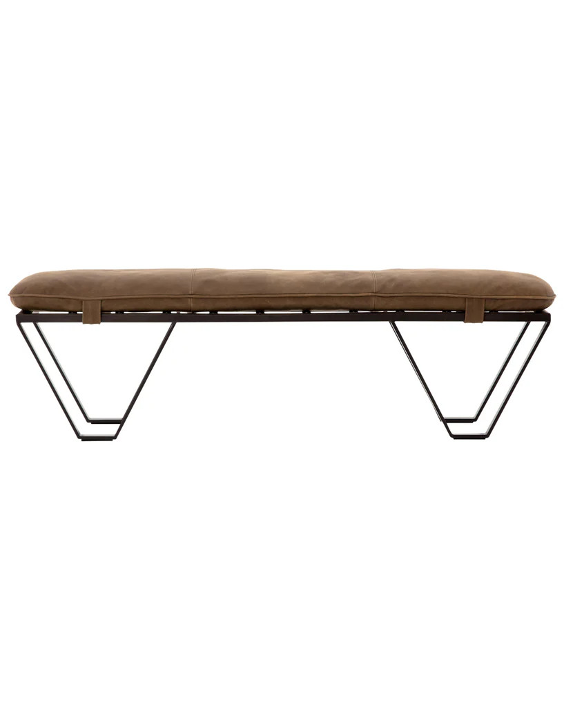 Drew Leather Bench | McGee & Co.