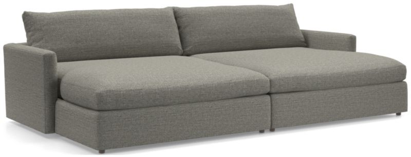 Lounge 2-Piece Double Chaise Sectional Sofa + Reviews | Crate and Barrel | Crate & Barrel