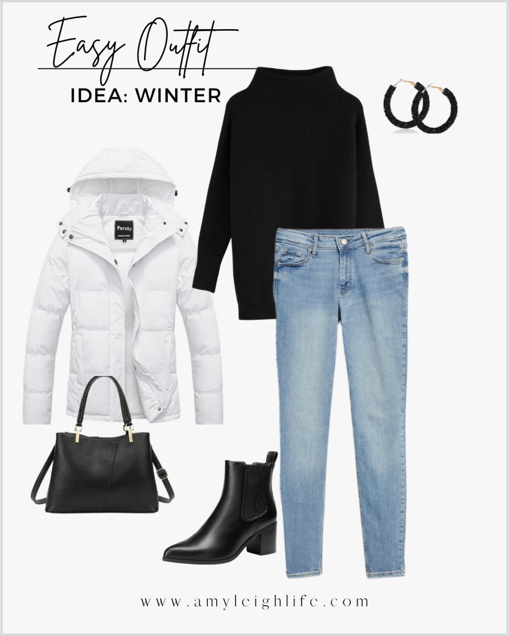 Outfit idea for winter. 

Winter outfit, winter puffer coat, winter capsule, winter jacket, winter outfits women, amazon winter, winter boots, winter coats, winter clothes, long winter coat, white coat, deep winter, Europe winter, winter fashion, bump friendly winter, winter jacket women, winter looks, nyc winter, New York winter, winter outfits, winter work outfits, Paris winter, winter shoes, winter white, white winter outfits, black winter outfits, Jeans, jeans outfit, jeans and heels, jeans for work, jeans petite, ankle jeans, bootcut jeans, boot cut jeans, boyfriend jeans, blue jeans, ankle boot cut jeans, ankle bootcut jeans, cute jeans, casual jeans, crop jeans, cropped jeans, casual jeans outfit, denim jeans, distressed jeans, date night outfits jeans, old navy, old navy jeans, flare jeans, fall jeans, flared jeans, flare jeans outfit, cropped flare jeans, split hem jeans, high rise jeans, mid rise jeans, high waisted jeans, high waist jeans, indigo wash, light wash, jeans outfit inspo, wide leg jeans, straight leg jeans, cropped wide leg jeans, mom jeans, midsize jeans, mom jeans outfit, oldnavy, flare jeans outfit, winter jeans outfit, summer jeans outfit, fall jeans outfit, work outfit jeans, ripped jeans, classic jeans, mid rise fit, low rise, skinny jeans, stretch jeans, short jeans, teacher jeans, jeans women, womens jeans, Bags, office bags, designer bags, luxury bags, amazon bag, amazon travel bag, amazon work bag, airport bag, ladies designer purses cross body handbags trendy, womens purses, everyday bag, everyday tote, everyday purse, hand bag, handbag, leather bag, leather bags, laptop bag, mom bag, travel carry on bag, black sweater, black boots, Amazon boots, women’s boots, boots, booties, black booties, chunky boots, earrings, jewelry, Amazon jewelry, Amazon women’s fashion

#amyleighlife
#winter

Prices can change. 

#LTKshoecrush #LTKSeasonal #LTKfindsunder50