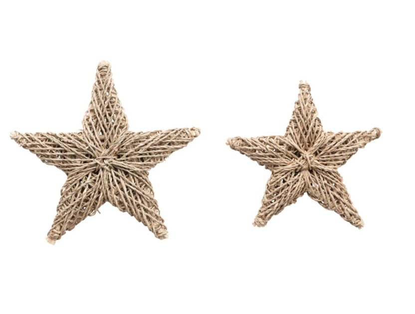 Hand-Woven Seagrass Star Ornaments | Nigh Road