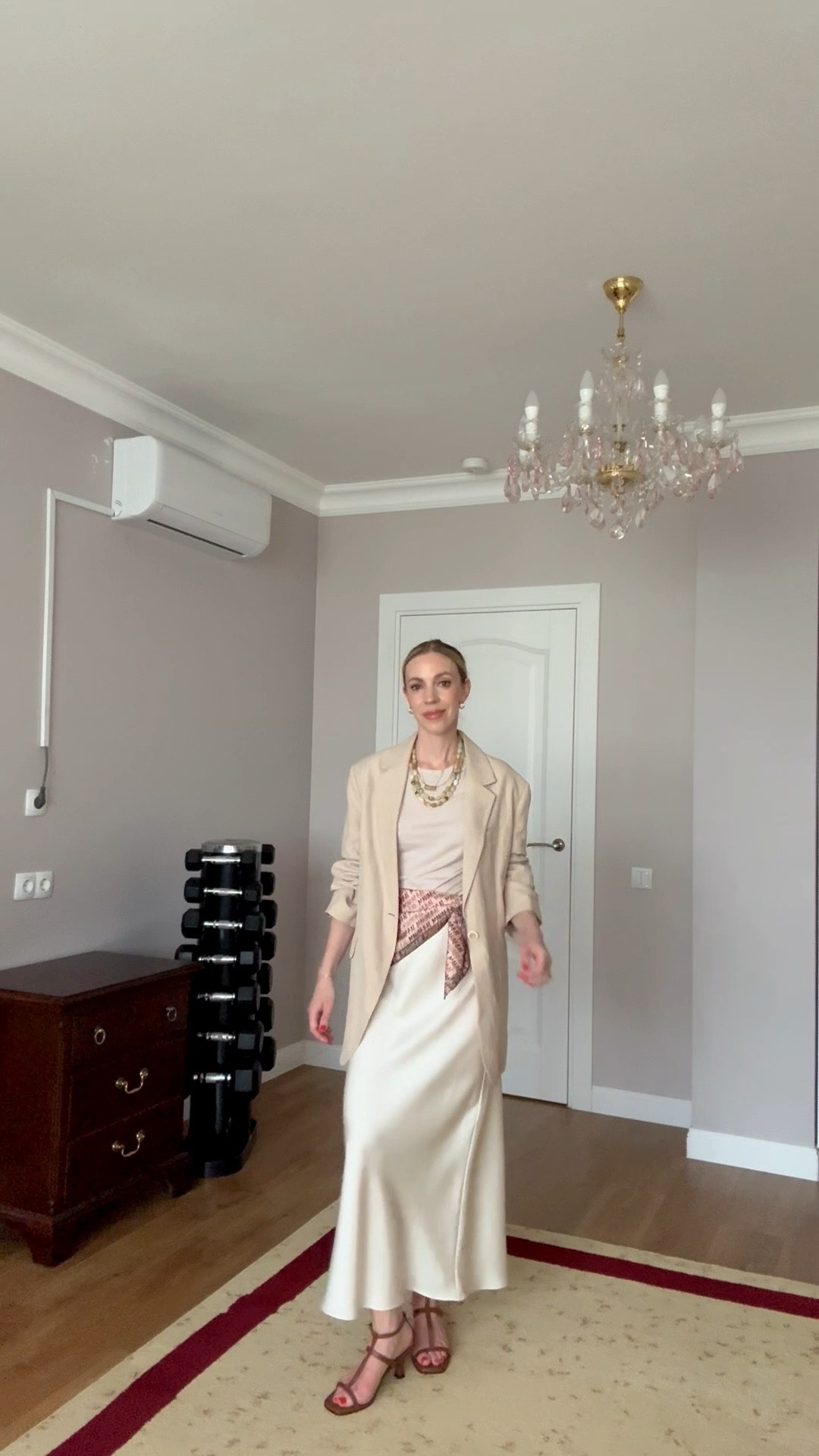 Summer workwear, summer date night, linen blazer, satin skirt, silk scarf tied at waist

#LTKOver40 #LTKSeasonal #LTKSaleAlert