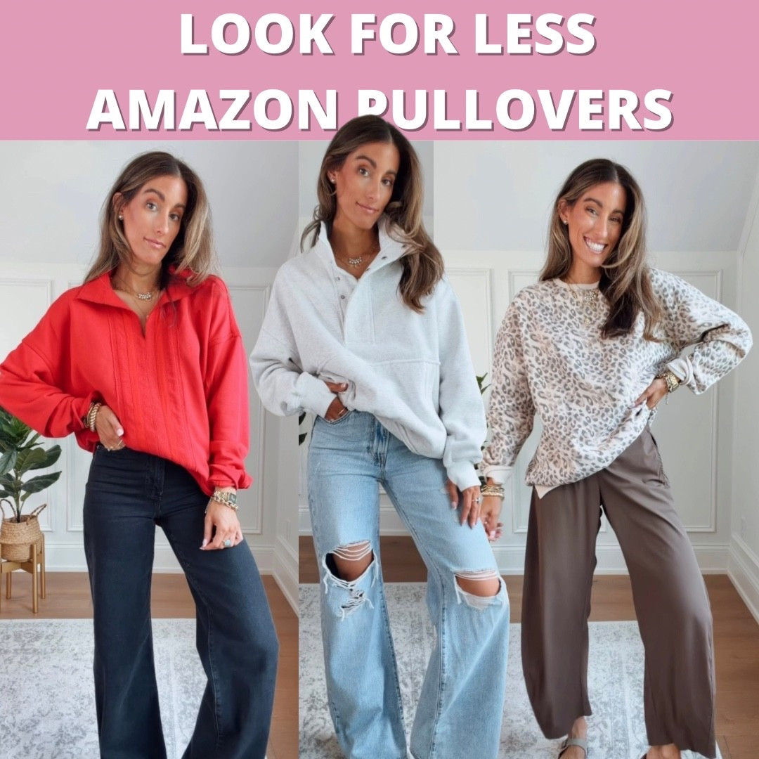 Scroll to shop. Look for Less Amazon Pullovers. Wearing a small in each. Follow for more.

#LTKdayinmylife #LTKmomlife #LTKgrwm