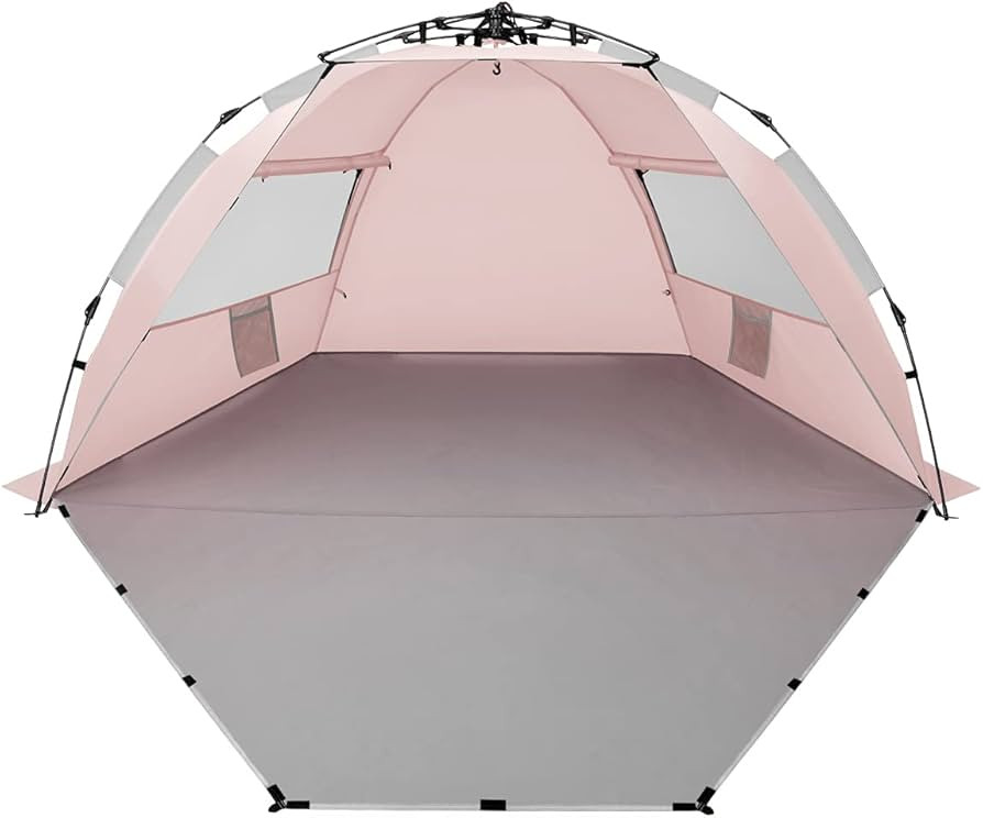 Oileus X-Large 4 Person Beach Tent Sun Shelter - Portable Sun Shade Instant Tent for Beach with C... | Amazon (US)
