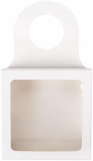 ClearBags White Paper Wine Bottle Box with Window, Size: 3 5/8" x 1 1/8" x 3 5/8", Hanging Foldab... | Amazon (US)