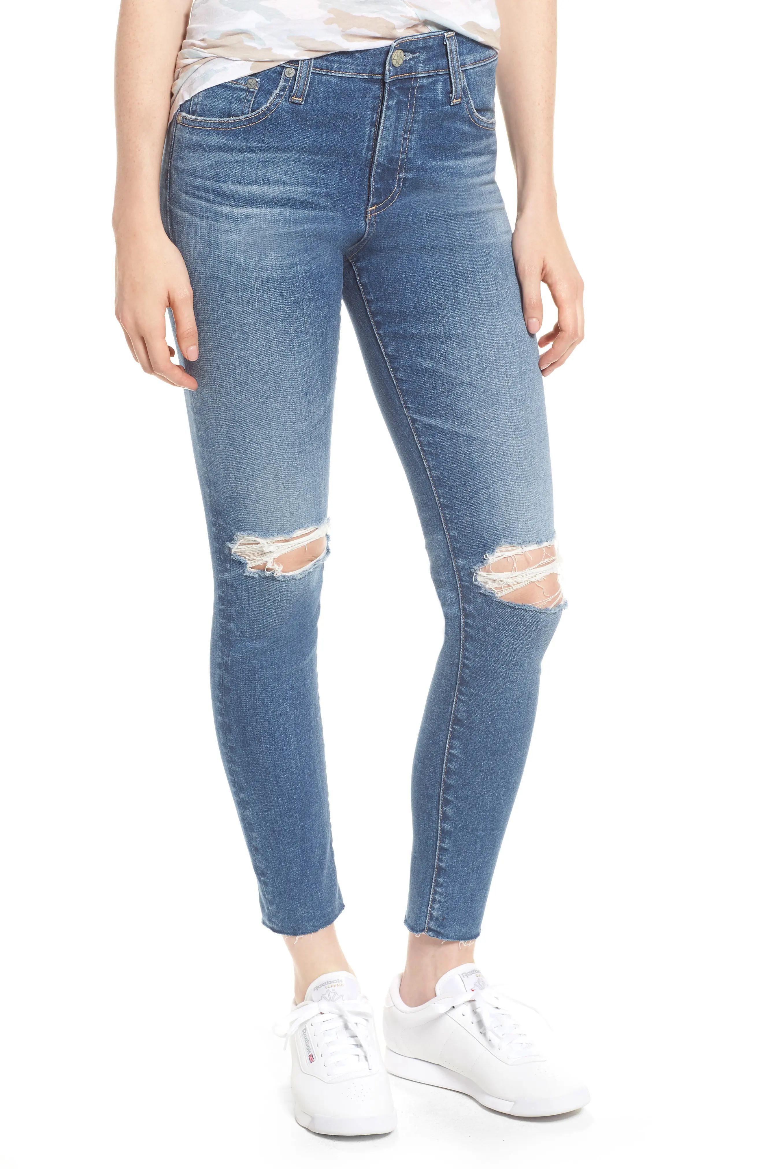 AG The Farrah High Waist Ankle Skinny Jeans (13 Year Saltwater) | Nordstrom