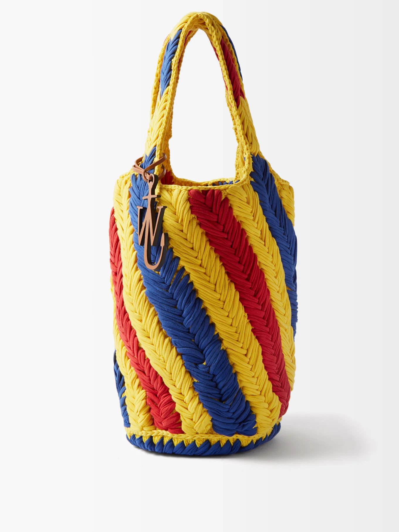 Striped crochet tote bag | JW Anderson | Matches (UK)