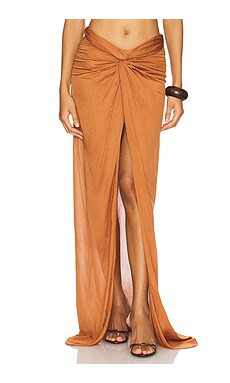 GIUSEPPE DI MORABITO Knotted Skirt in Rust from Revolve.com | Revolve Clothing (Global)