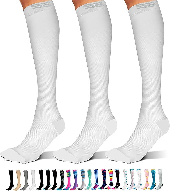SB SOX 3-Pair Compression Socks (15-20mmHg) for Men & Women – Best Socks for All Day Wear! | Amazon (US)
