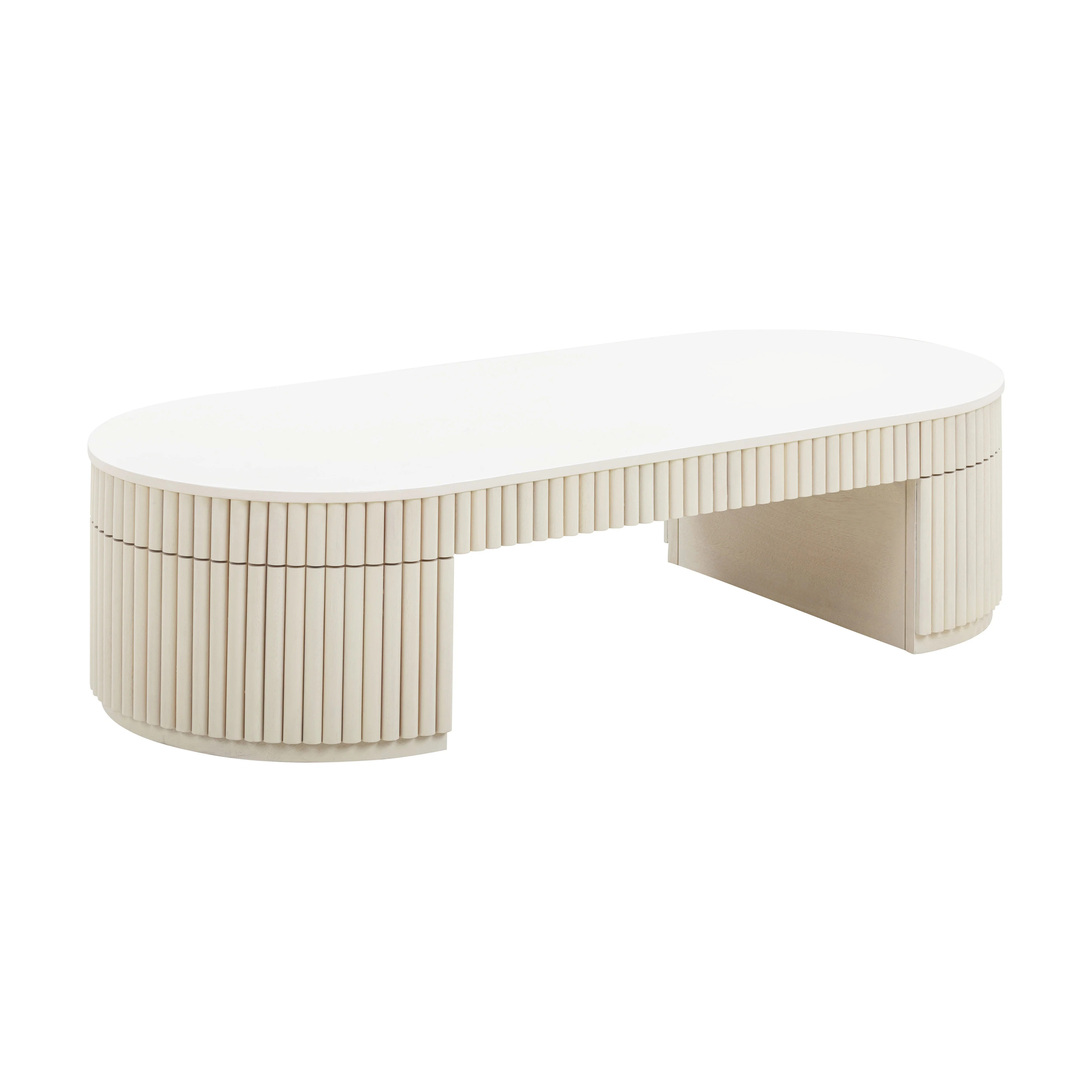 TOV Furniture Bella Cream Oval Coffee Table - Walmart.com | Walmart (US)