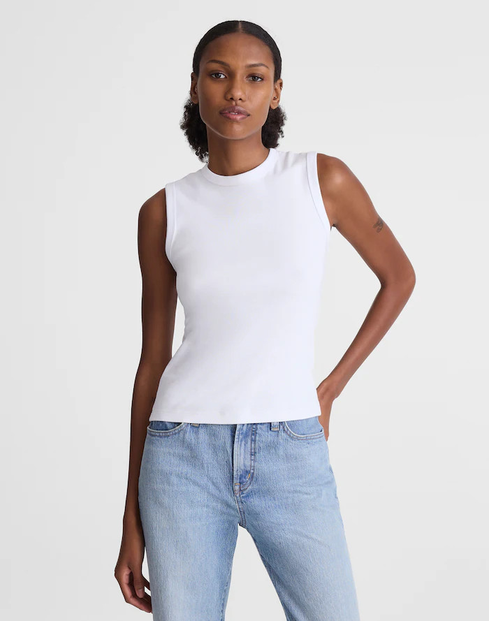 The '90s Shell Tank in Compact Cotton | Madewell