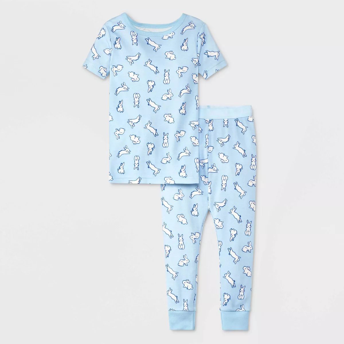 Toddler 2pc Easter Bunny Printed Pajama Set - Cat & Jack™ Blue | Target