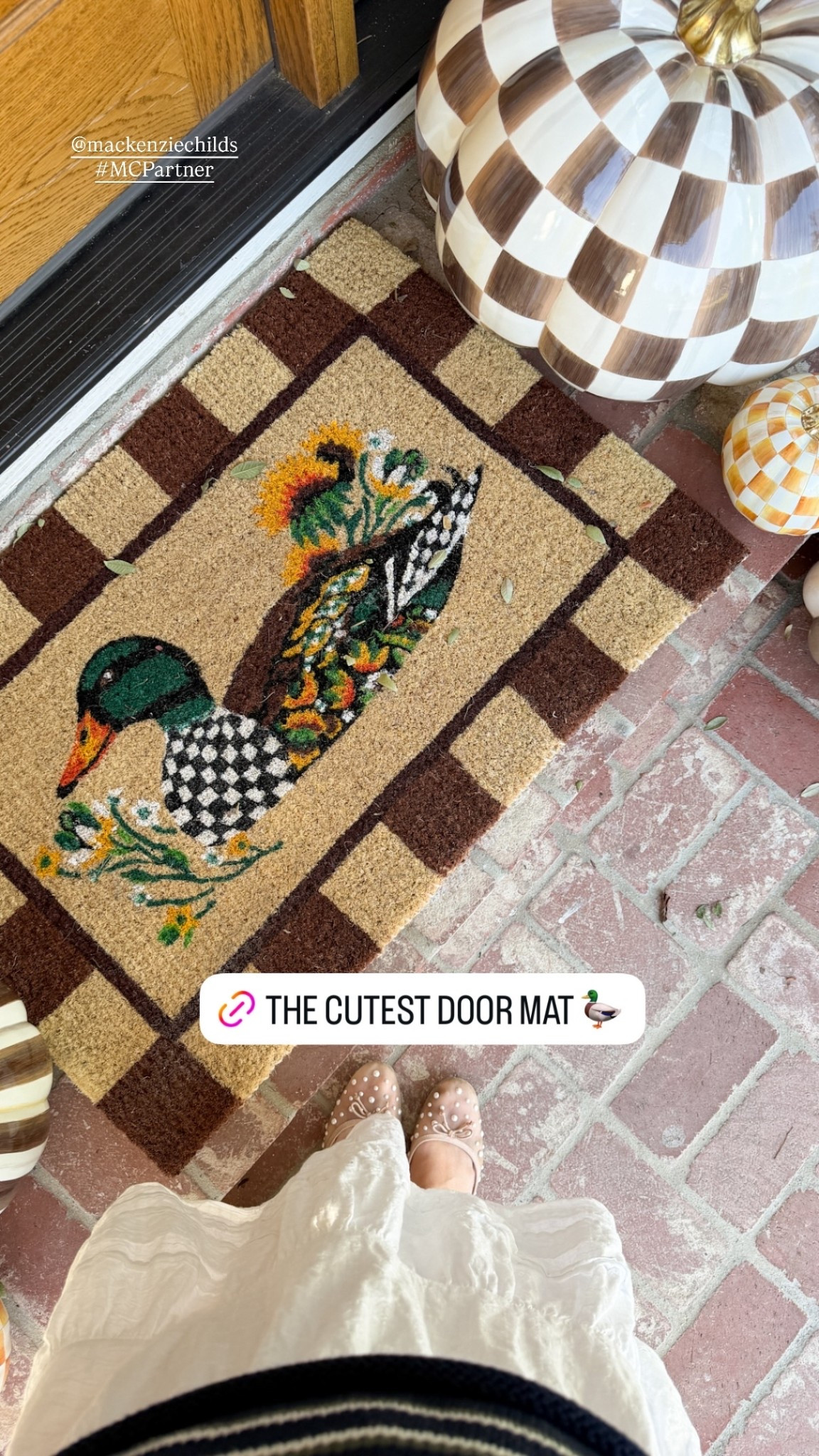 The cutest door mat for Fall 🦆🍁@MacKenzie-Childs  #MCPartner