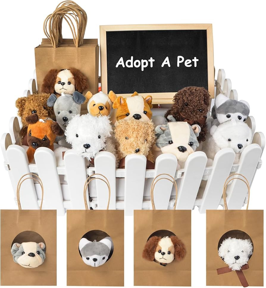 36Pcs Adopt A Puppy Party Favors, Mini Stuffed Animals Adopt A Dog Set Includes 12 Stuffed Dogs 1... | Amazon (US)