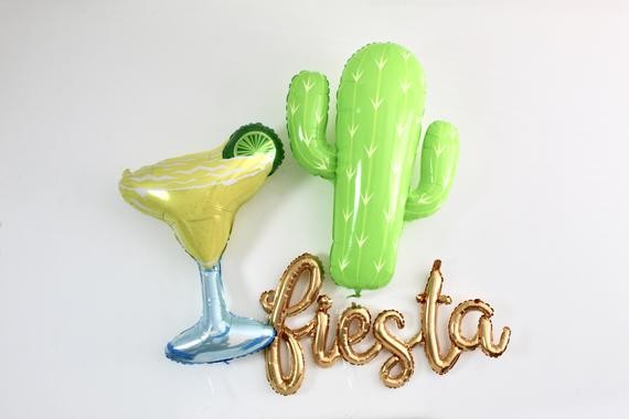 Cactus Balloon Margarita Balloon Fiesta Script Fiesta Party | Etsy | Etsy (US)