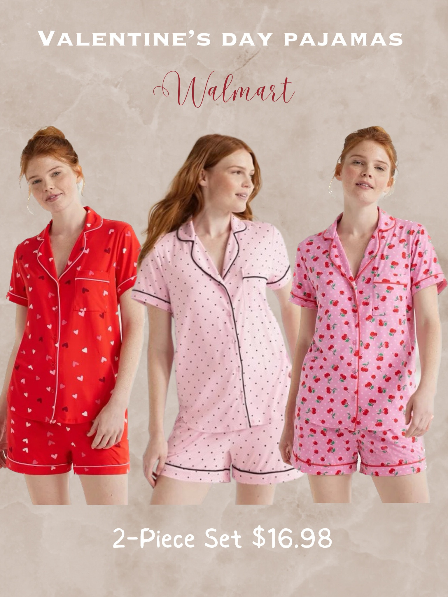Walmart Valentine’s Day pajama sets $16.98




Vday lounge set, Vday pajamas, valentine day sleepwear, Walmart pajamas #LTKHoliday

#LTKfindsunder50 #LTKSeasonal