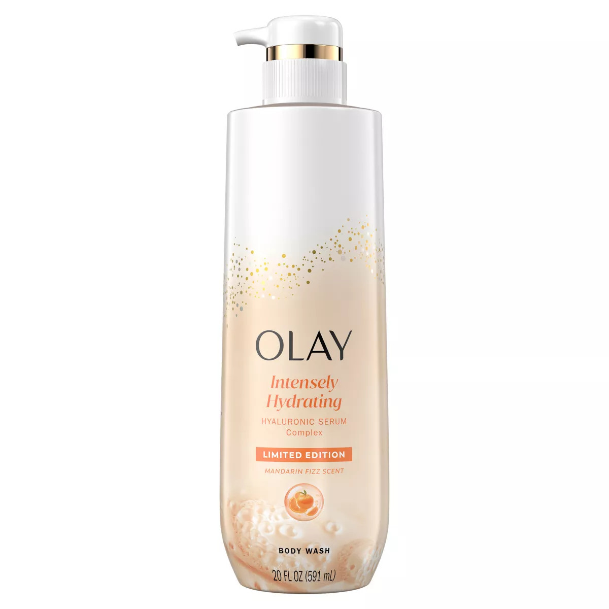 Olay Intensely Hydrating Body Wash with Hyaluronic Serum Complex - Mandarin Fizz - 20 fl oz | Target