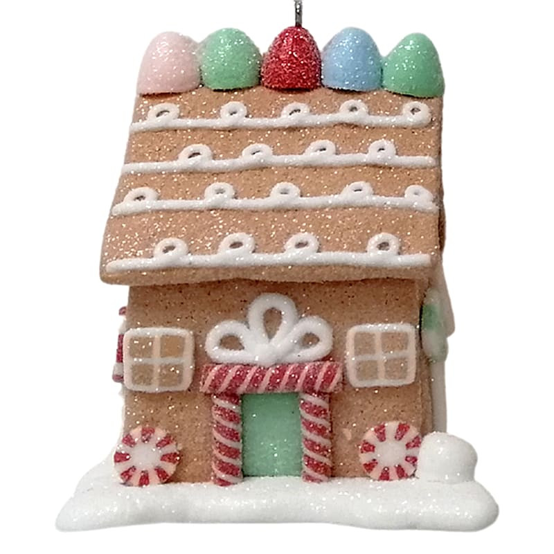 Mrs. Claus' Bakery Claydough Gingerbread House Ornament, 3" | At Home