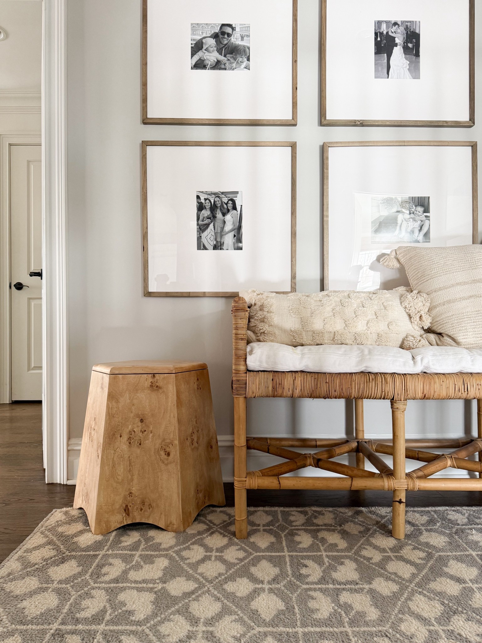 I want every corner of our home to feel cozy and polished so I gave our upstairs hallway a little refresh with this new burl wood side table from @Joon Loloi 🙌🏻 

Linking it along with a few other pieces from the collection that I love!

#LTKdayinmylife #LTKHome #LTKSeasonal