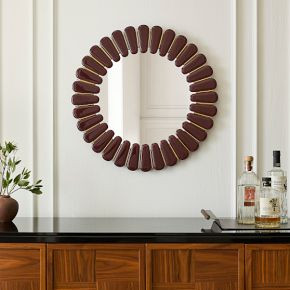 Pierce & Ward Faceted Round Wall Mirror | West Elm (US)