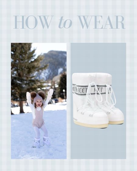 How to wear moon boots for kids! Ski gear. Snow boots. Vacation and travel outfits  

#LTKkids #LTKtravel #LTKSeasonal